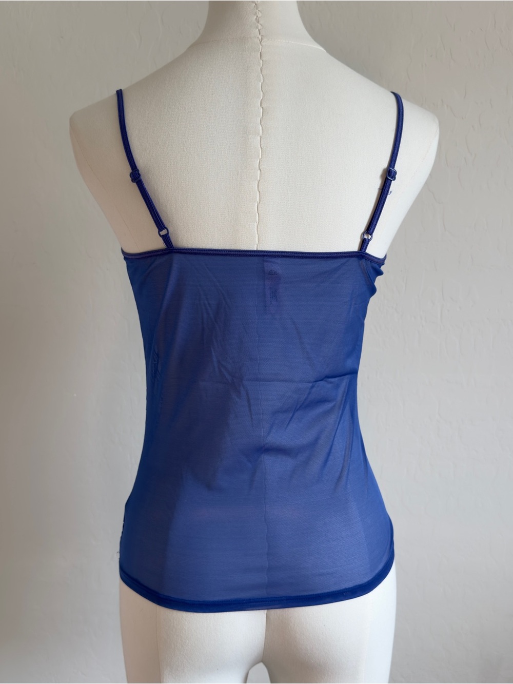 Victoria's Secret Royal Blue Sheer Spaghetti Cami - Picture 2 of 3